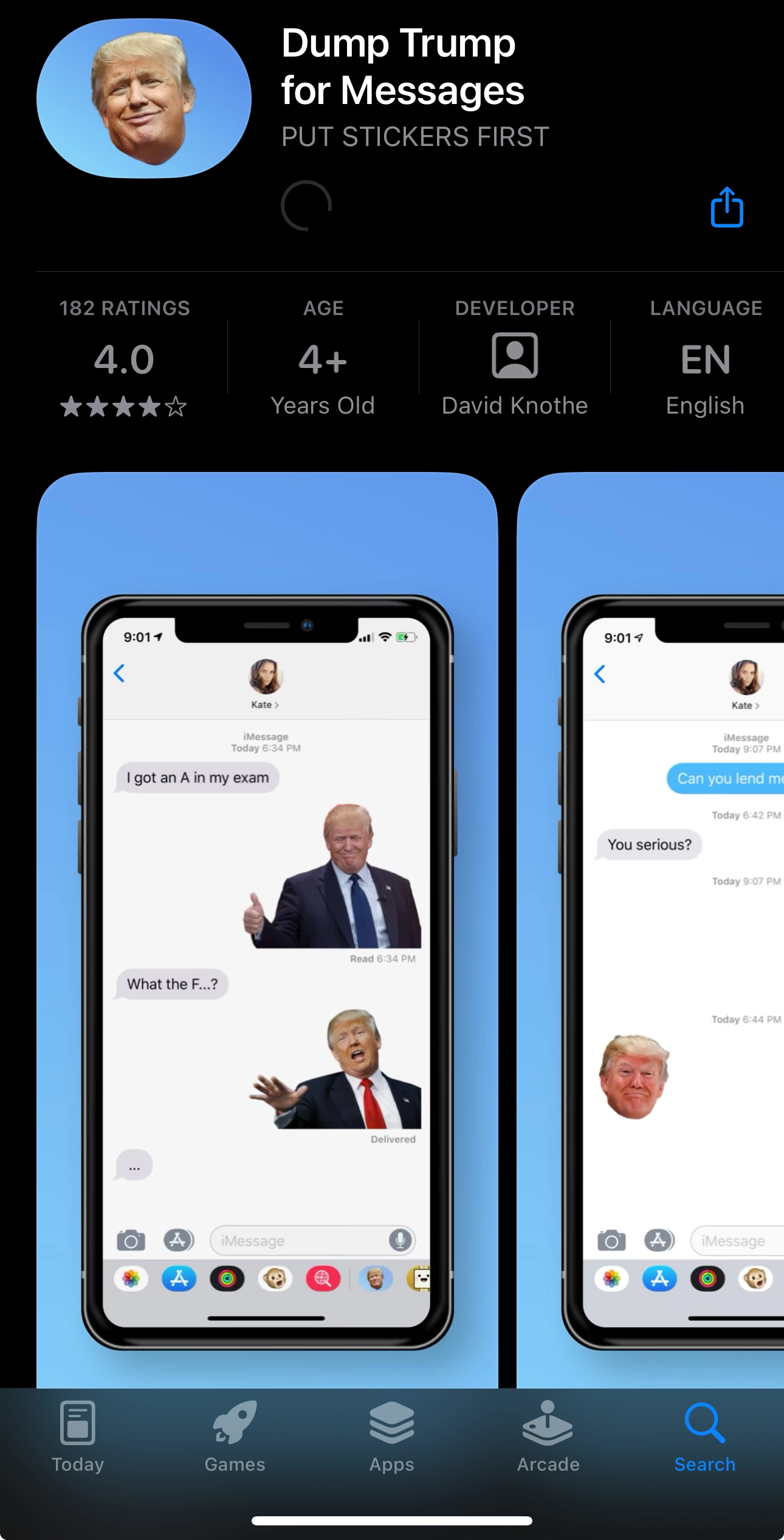 一款好玩的川普头像应用 for iMessages，免费的！ - 软件交流银魂 - 科技改变生活 - 万事屋