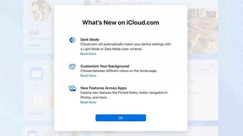 苹果iCloud的Web版新面貌：深色模式、定制背景、重新设计日历应用 - Apple银魂 - 科技改变生活 - 万事屋