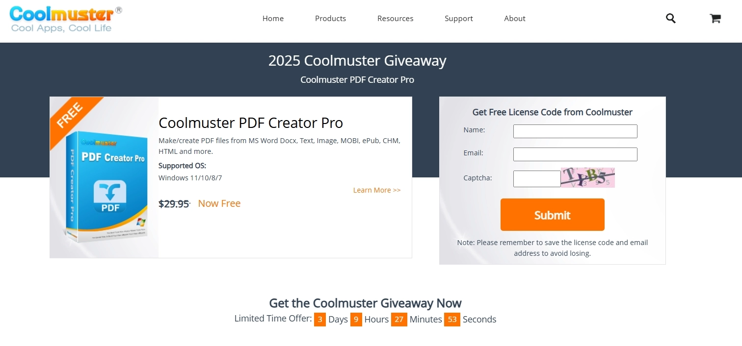 去薅羊毛吧！价值29.9美刀的Coolmuster PDF Creator Pro免费官方注册活动 - 软件交流银魂 - 科技改变生活 - 万事屋