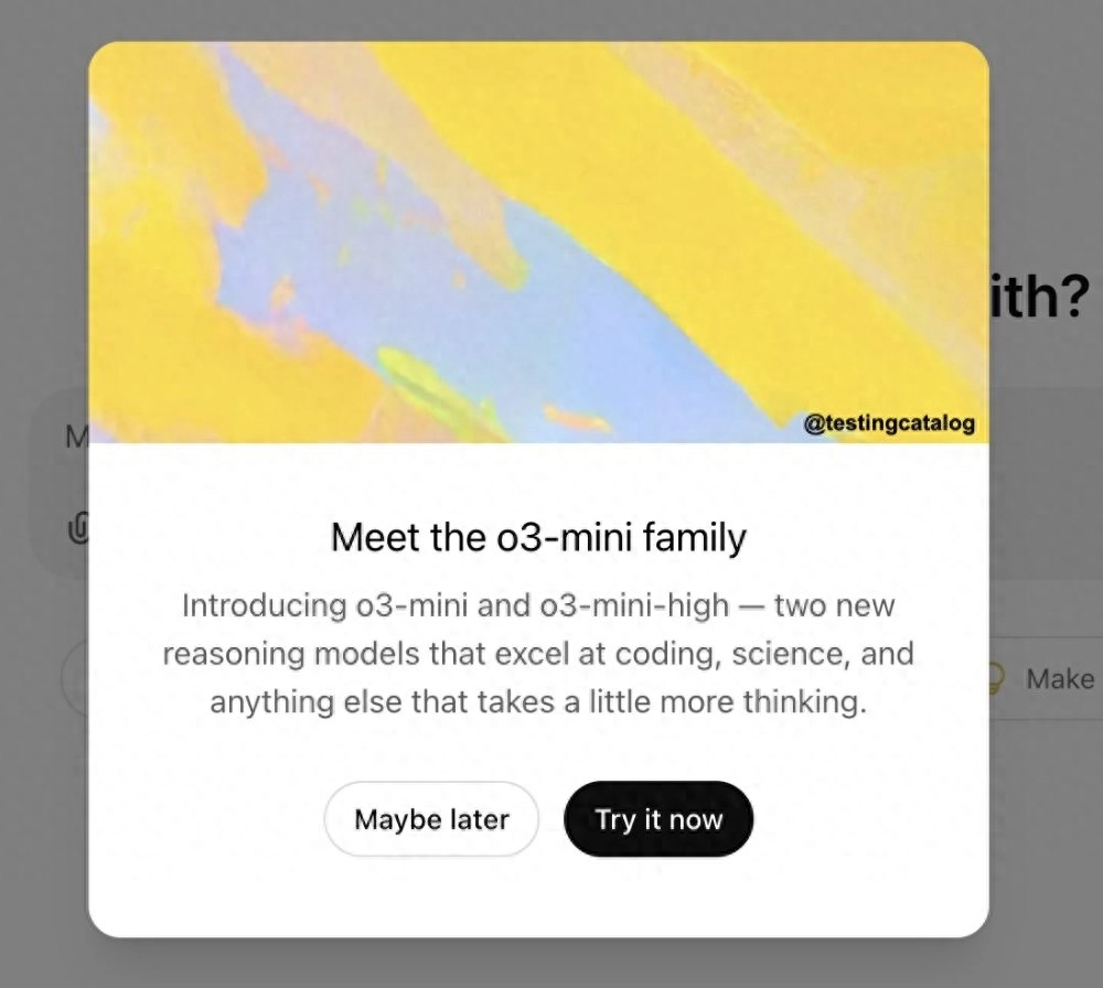 OpenAI今晚发布逻辑推理新模型03-mini和o3-mini-high - 万事屋